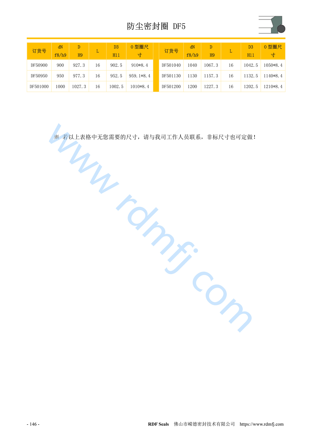 5型四氟防塵圈規(guī)格