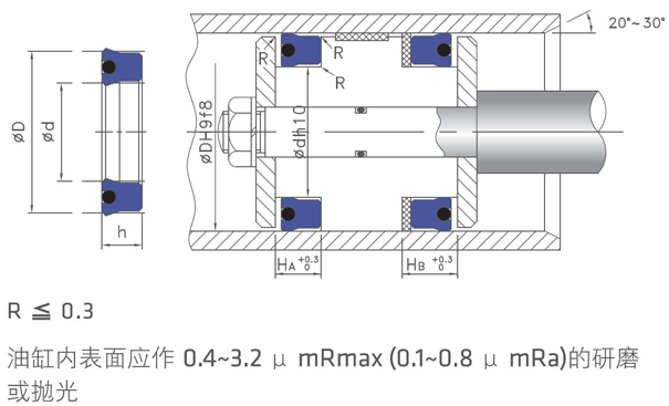 DZ油封D-6活塞中安裝圖