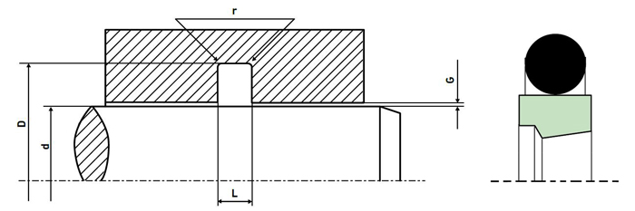 意大利Guarniflon(GF)進(jìn)口斯特封GCR型安裝圖