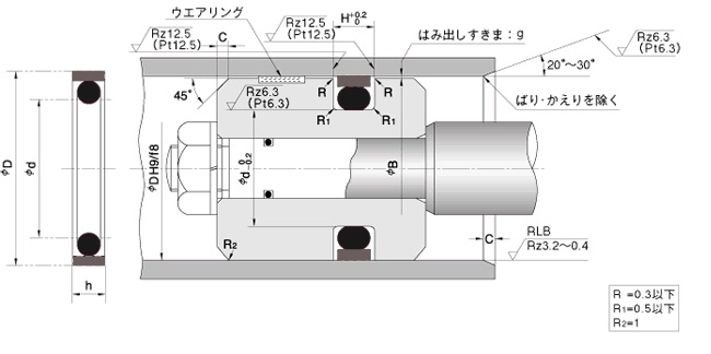 進(jìn)口四氟油封SPGO安裝圖